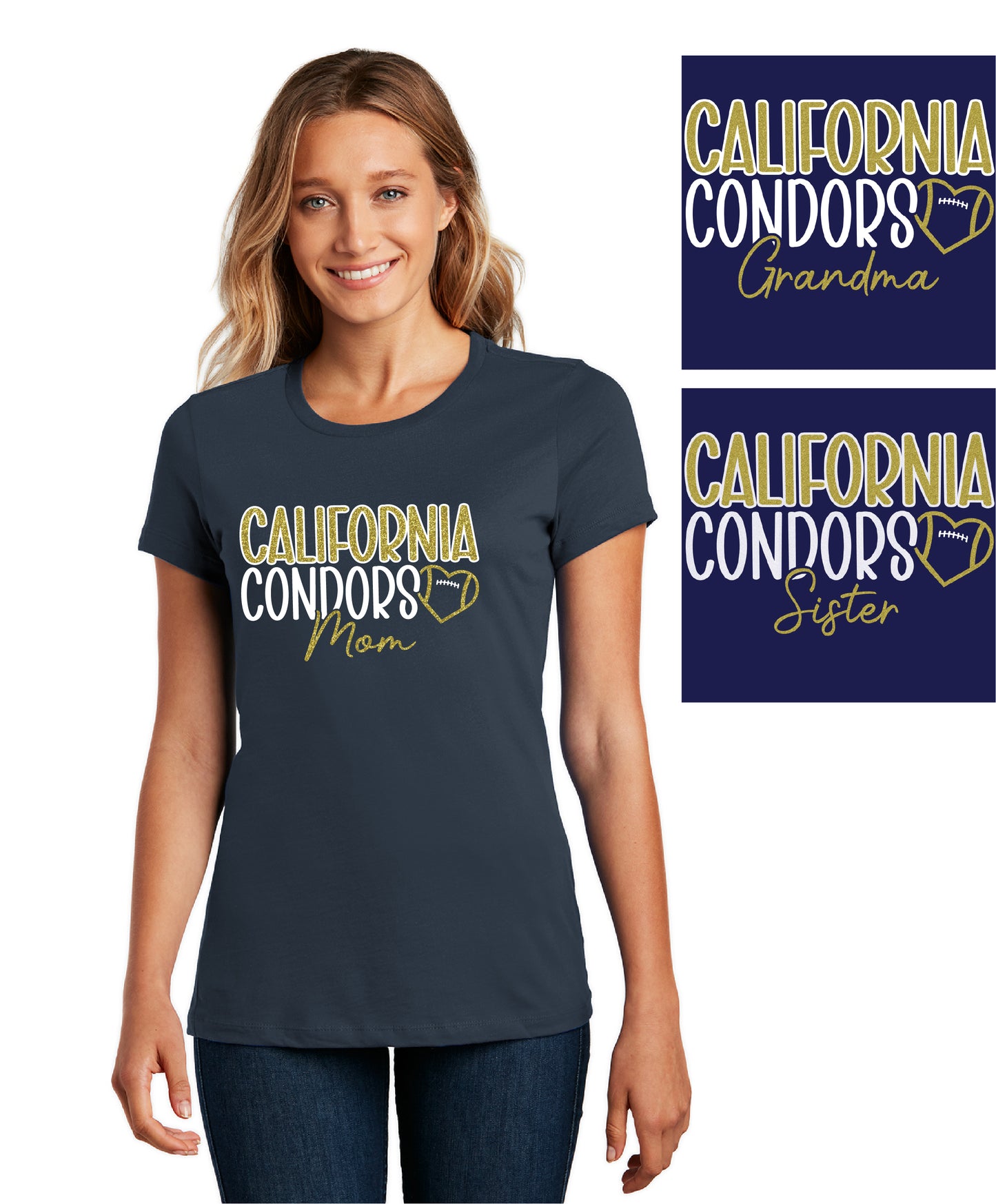 Cal Football Custom D1 | Ladies Ringspun Tee