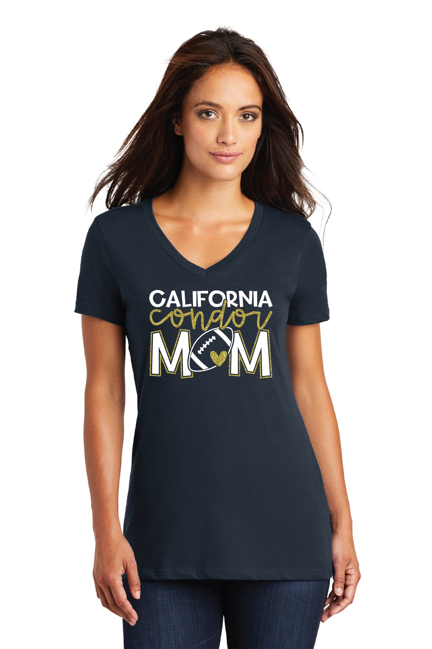 Cal Football D5 | Ladies Ringspun Vneck