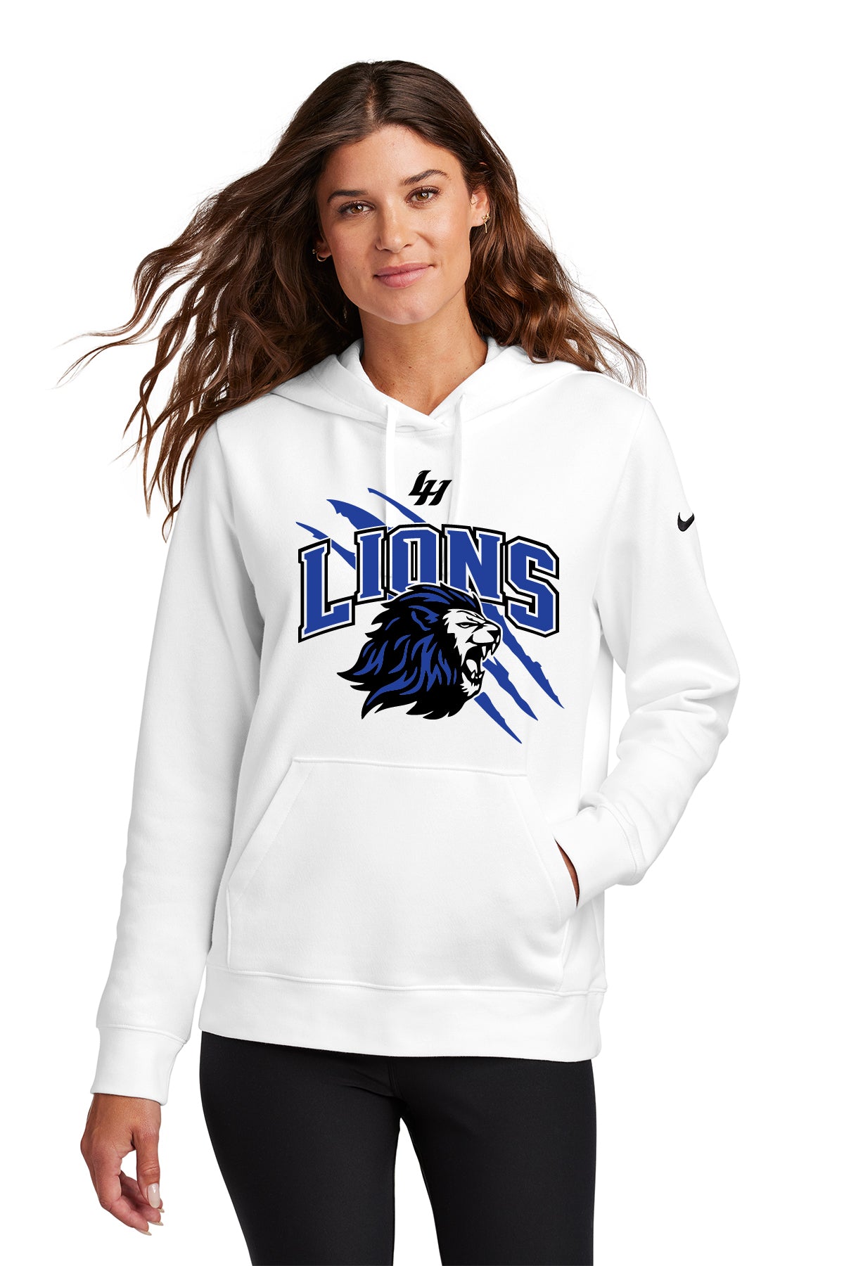 La Habra Lions | Nike Women's Club Fleece Sleeve Swoosh Hoodie