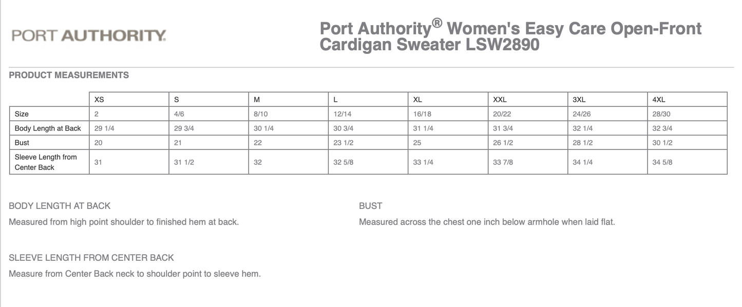 LJSD | Ladies Open Front Cardigan