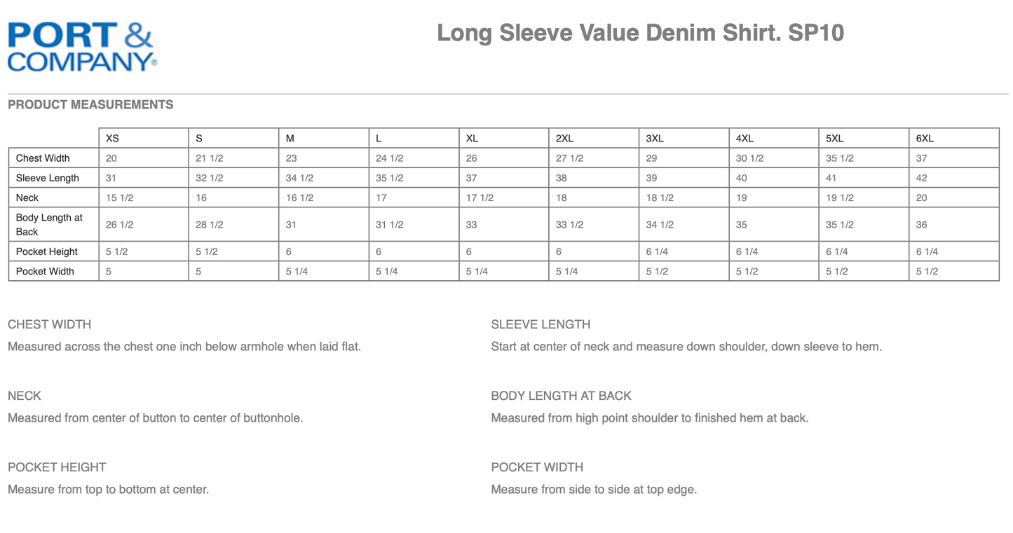 LJSD | Men's Denim Long Sleeve Shirt