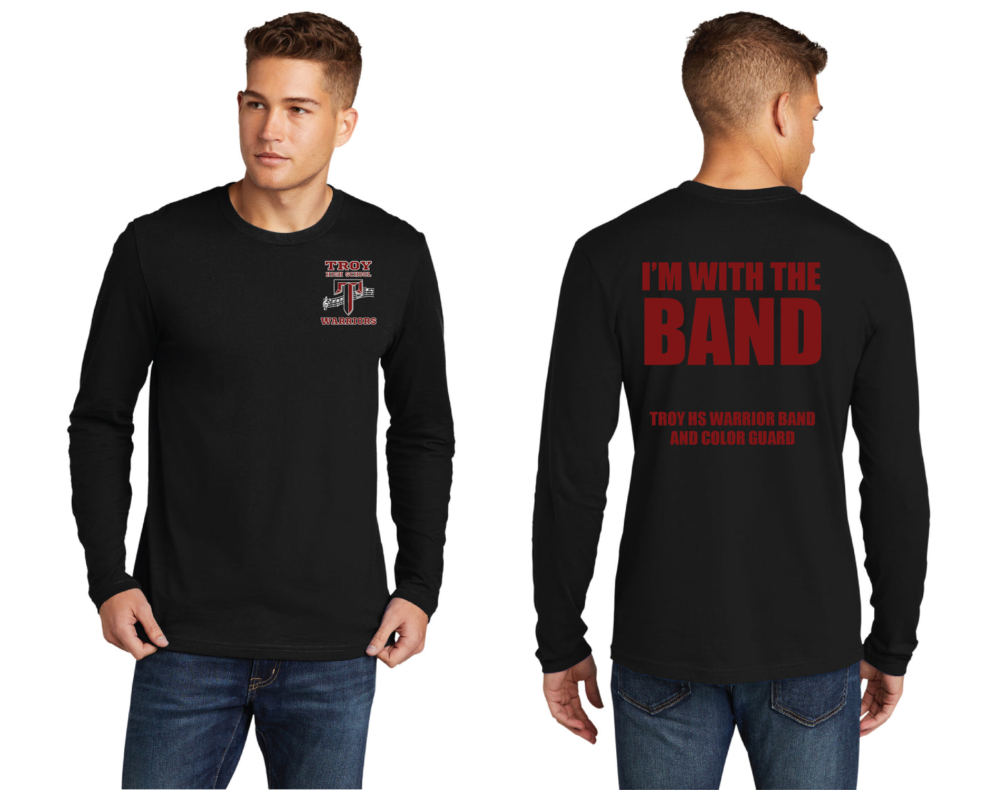 THS - I'm with the band | Adult Unisex Softstyle Long Sleeve Tshirt
