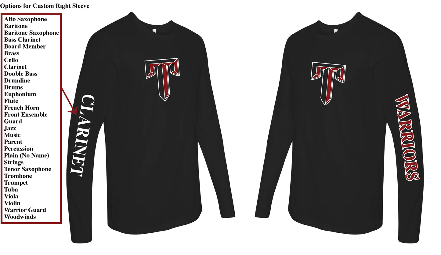 THS - WARRIORS with Custom Sleeve | Adult Unisex Softstyle Long Sleeve Tshirt