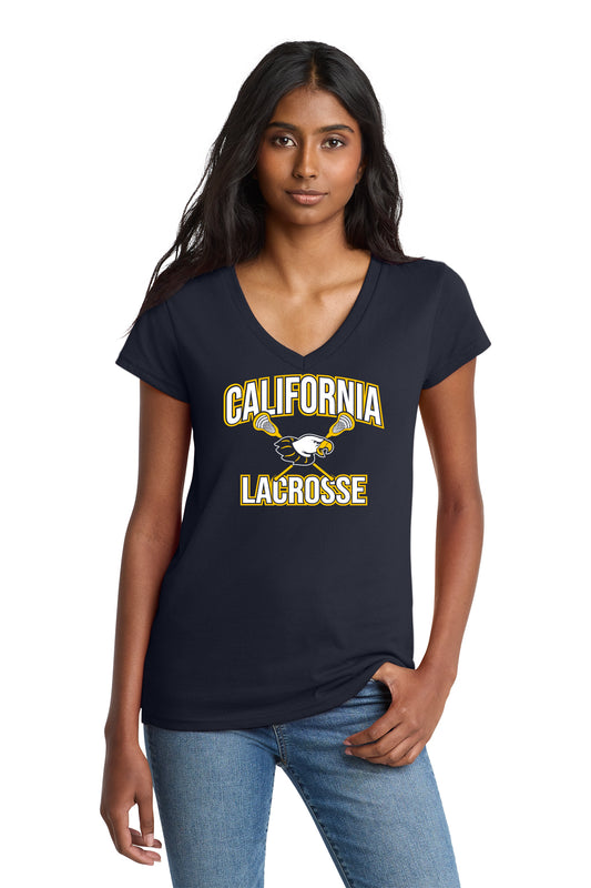 Cal Lacrosse | Ladies Ringspun Vneck