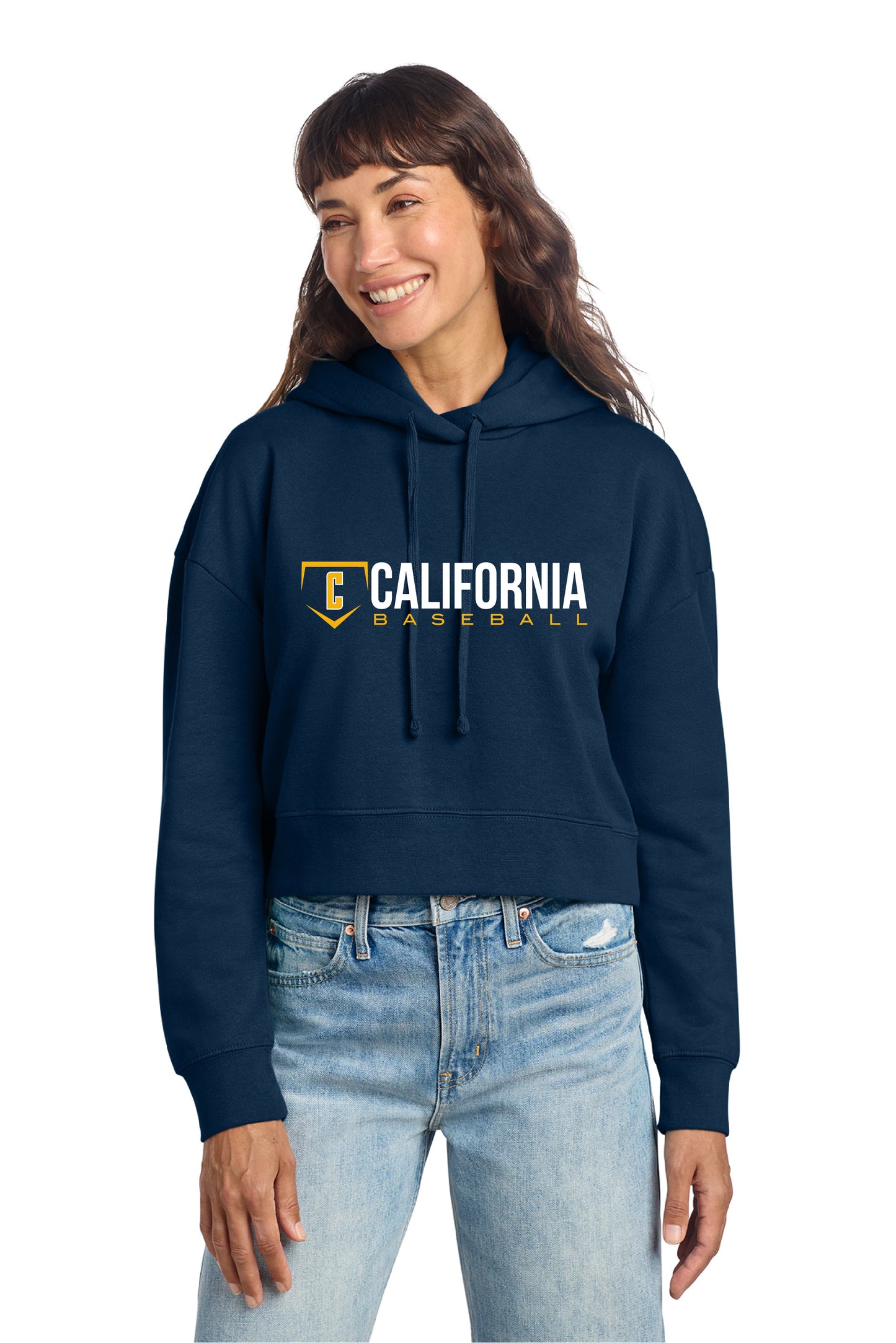 Cal Baseball Design 2 | Ladies Cropped Hoody