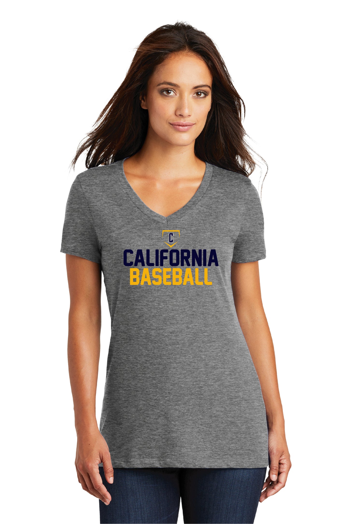 Cal Baseball Design 3 | Ladies Ringspun Vneck