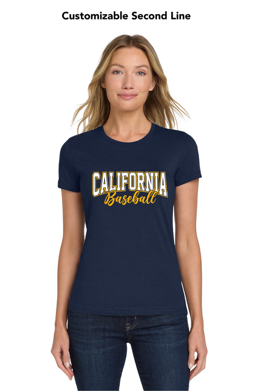 Cal Baseball Design 5 | Ladies Ringspun Tee