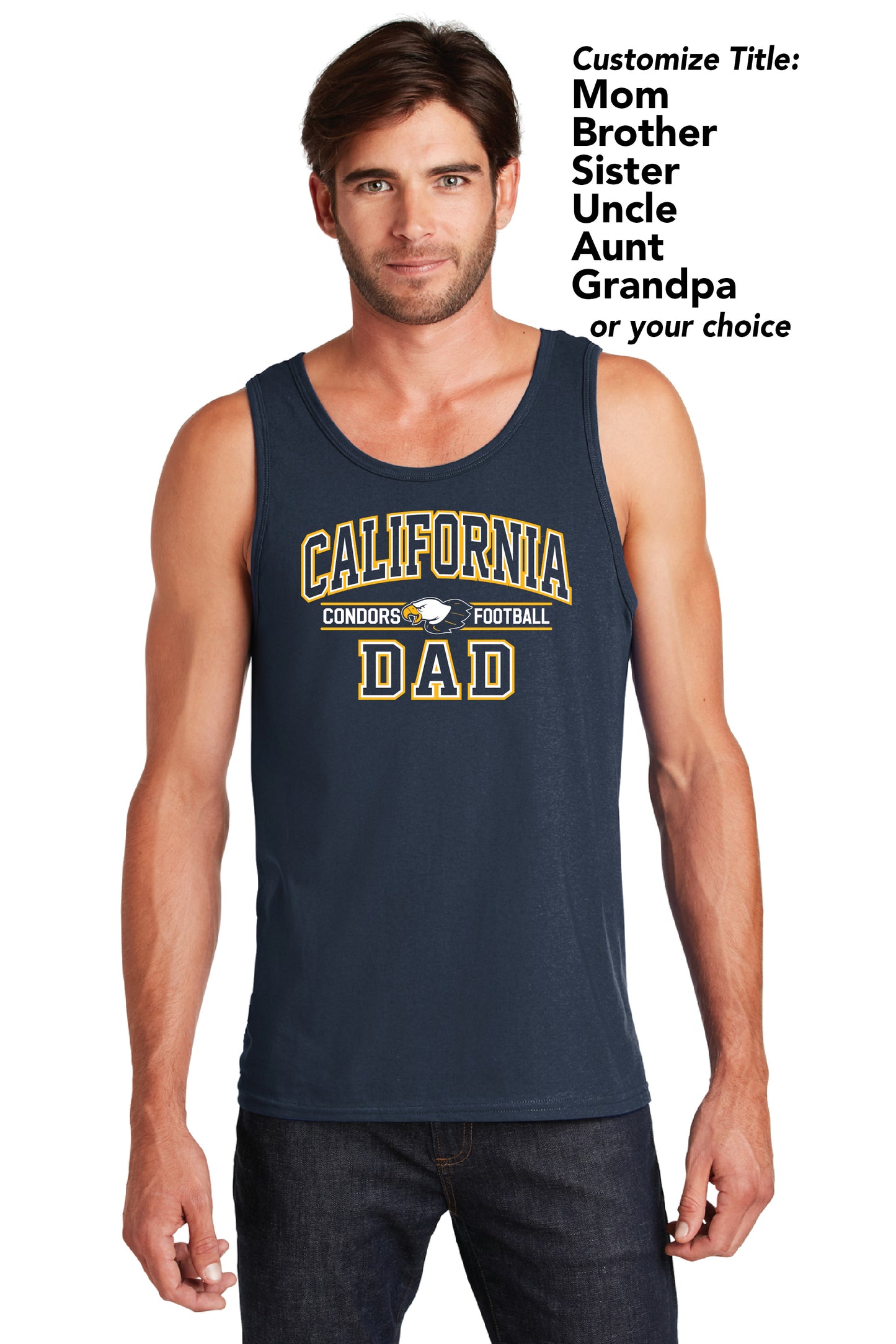 Cal Football Custom Block | Mens Tank