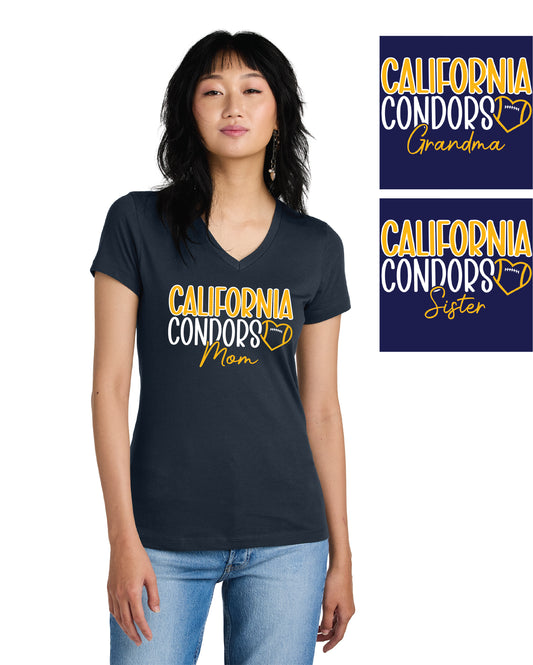 Cal Football Custom D1 | Ladies Ringspun Vneck