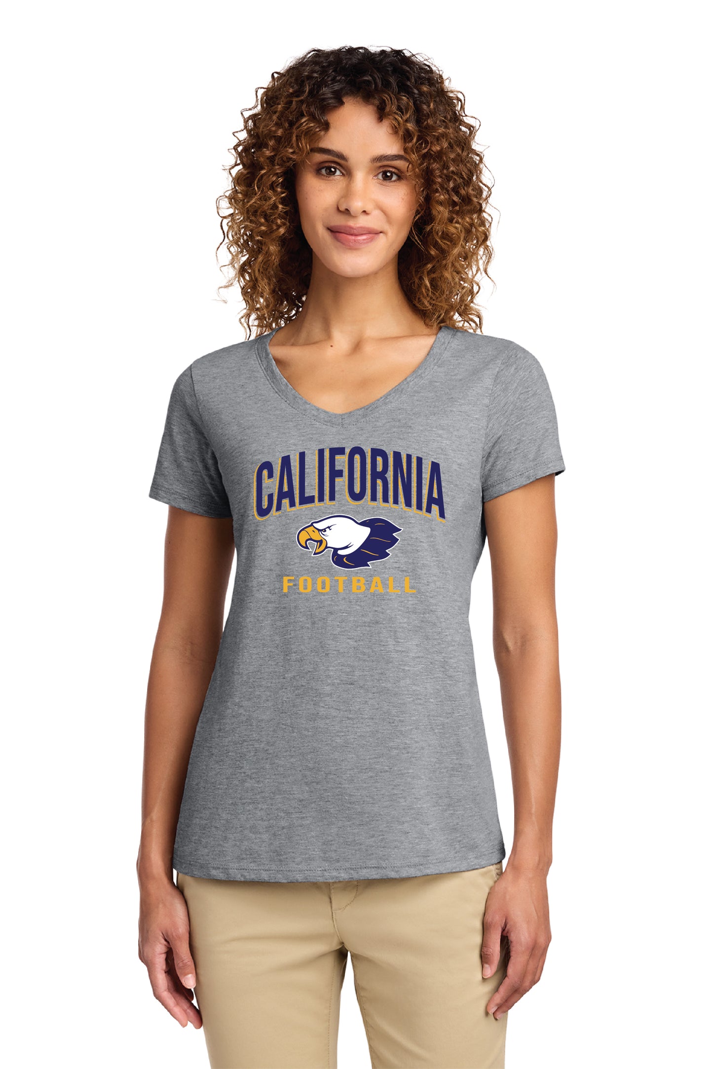 Cal Football D1 | Ladies Ringspun Vneck
