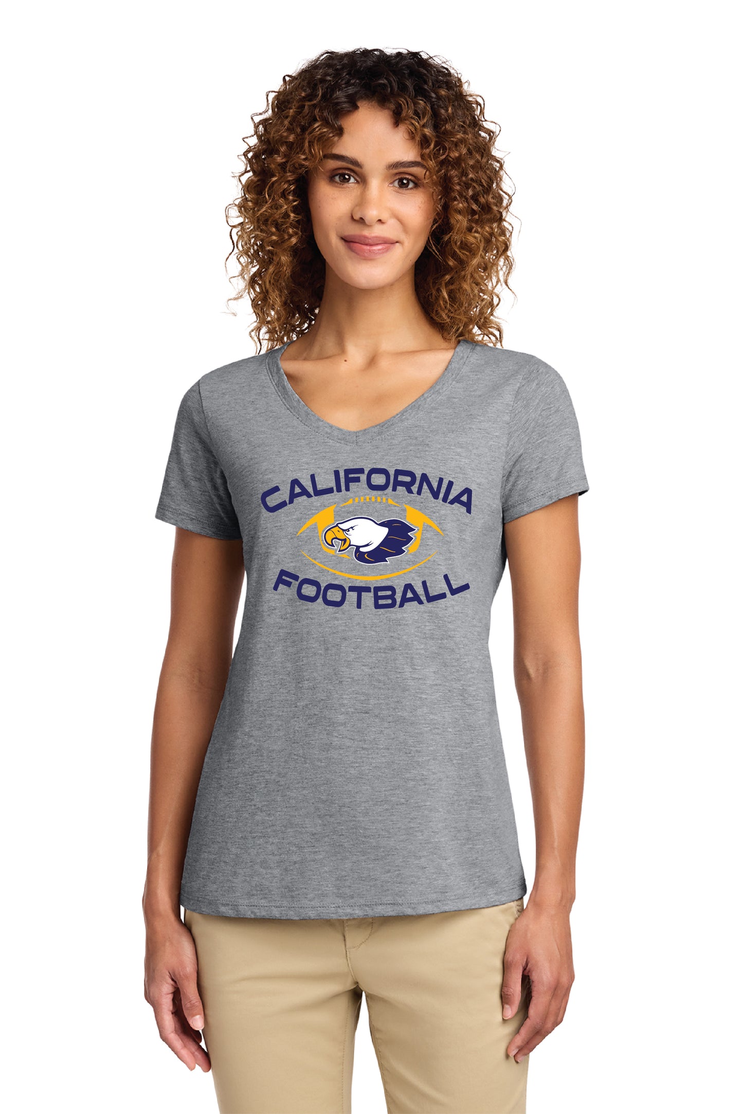 Cal Football D2 | Ladies Ringspun Vneck