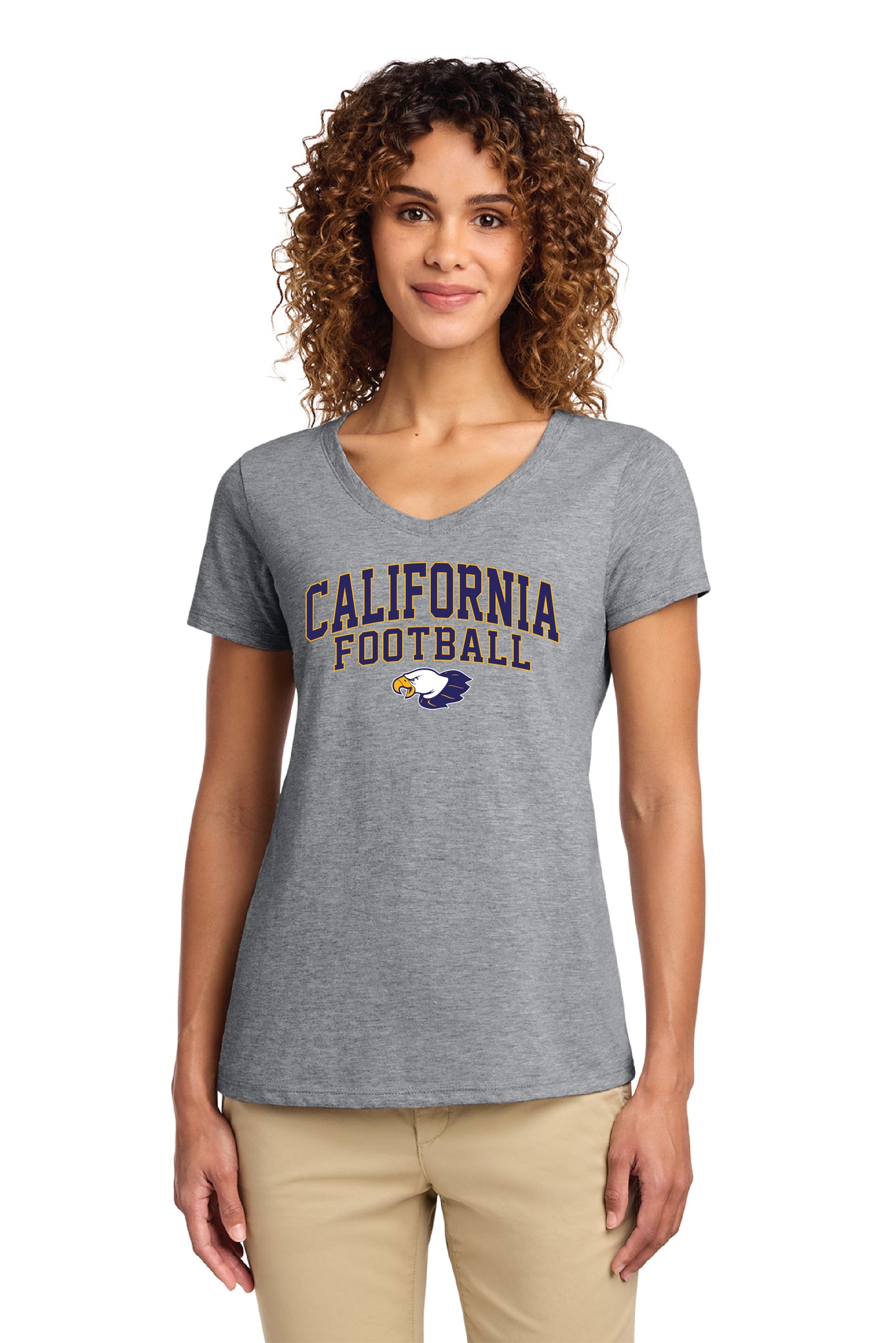 Cal Football D3 | Ladies Ringspun Vneck