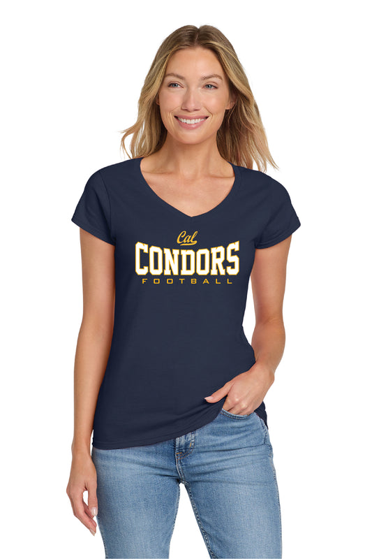 Cal Football D4 | Ladies Ringspun Vneck