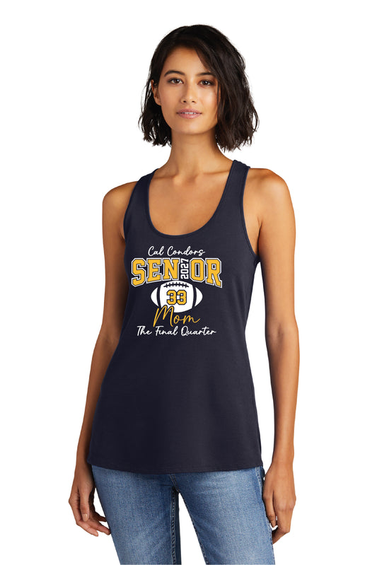 Cal Football Senior Mom 2 | Ladies Racerback Tank