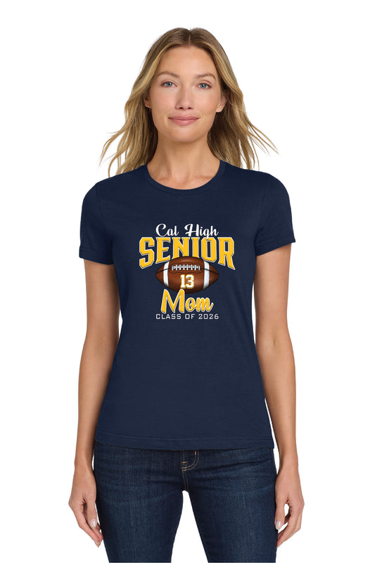 Cal Football Senior Mom 2 | Ladies Ringspun Tee