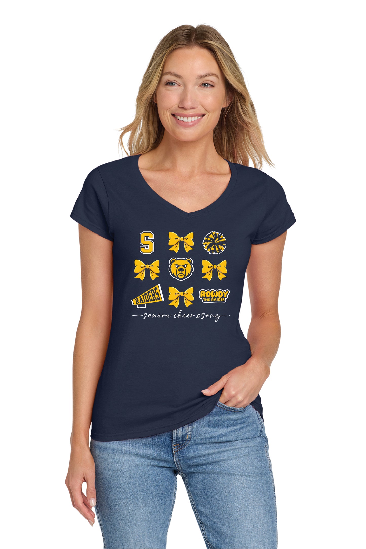 Sonora Cheer & Song D3 | Ladies Ringspun Vneck