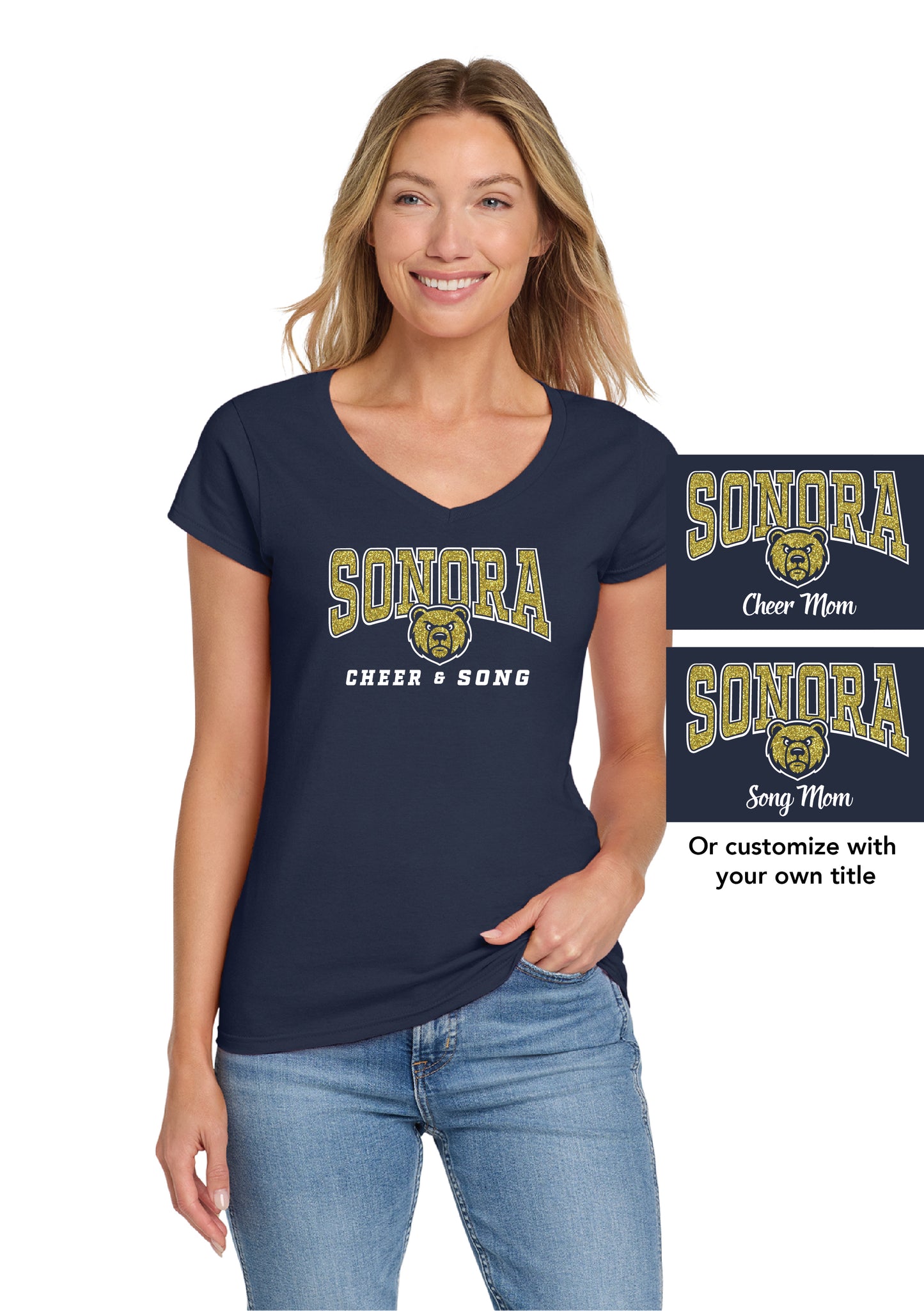 Sonora Cheer & Song D4 | Ladies Ringspun Vneck