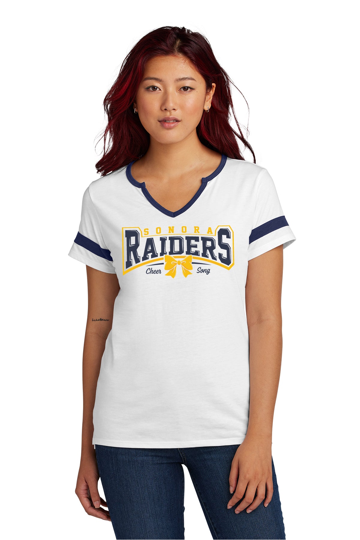Sonora Cheer & Song D7 | Ladies Half-Time Notch Tee