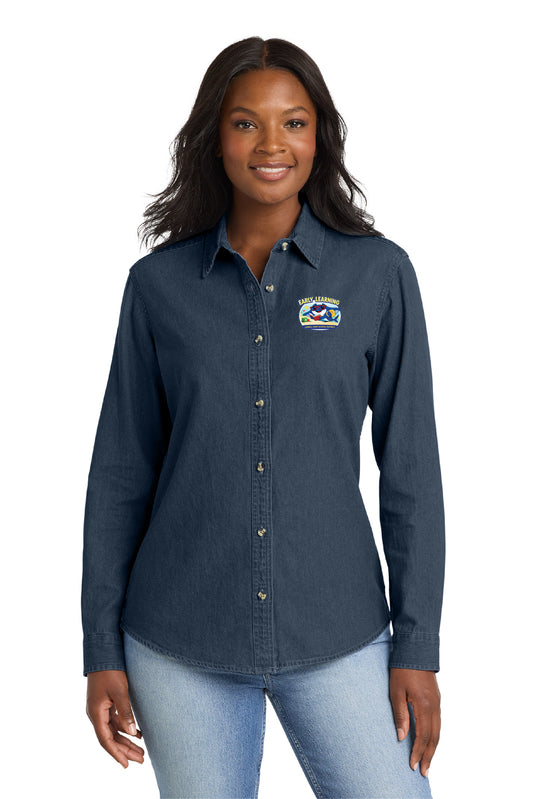 Early Learning | Women's Denim Long Sleeve Shirt