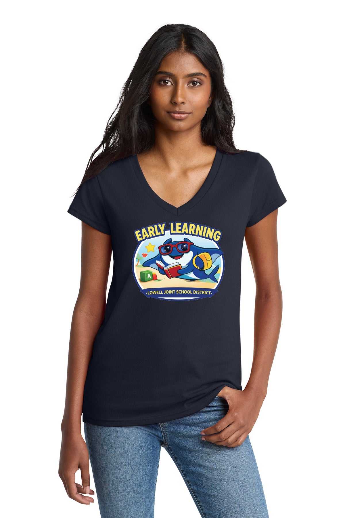Early Learning | Ladies Ringspun Vneck