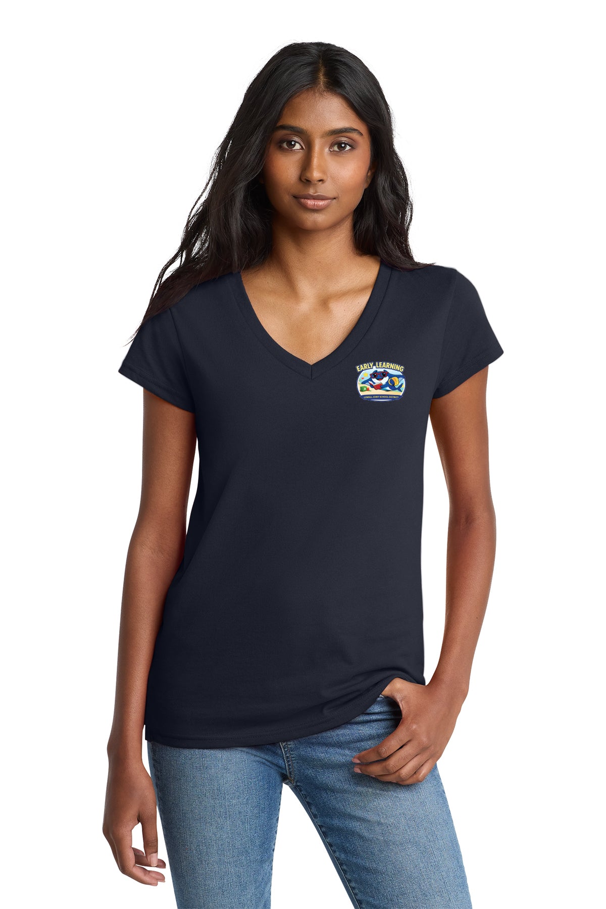Early Learning | Ladies Ringspun Vneck