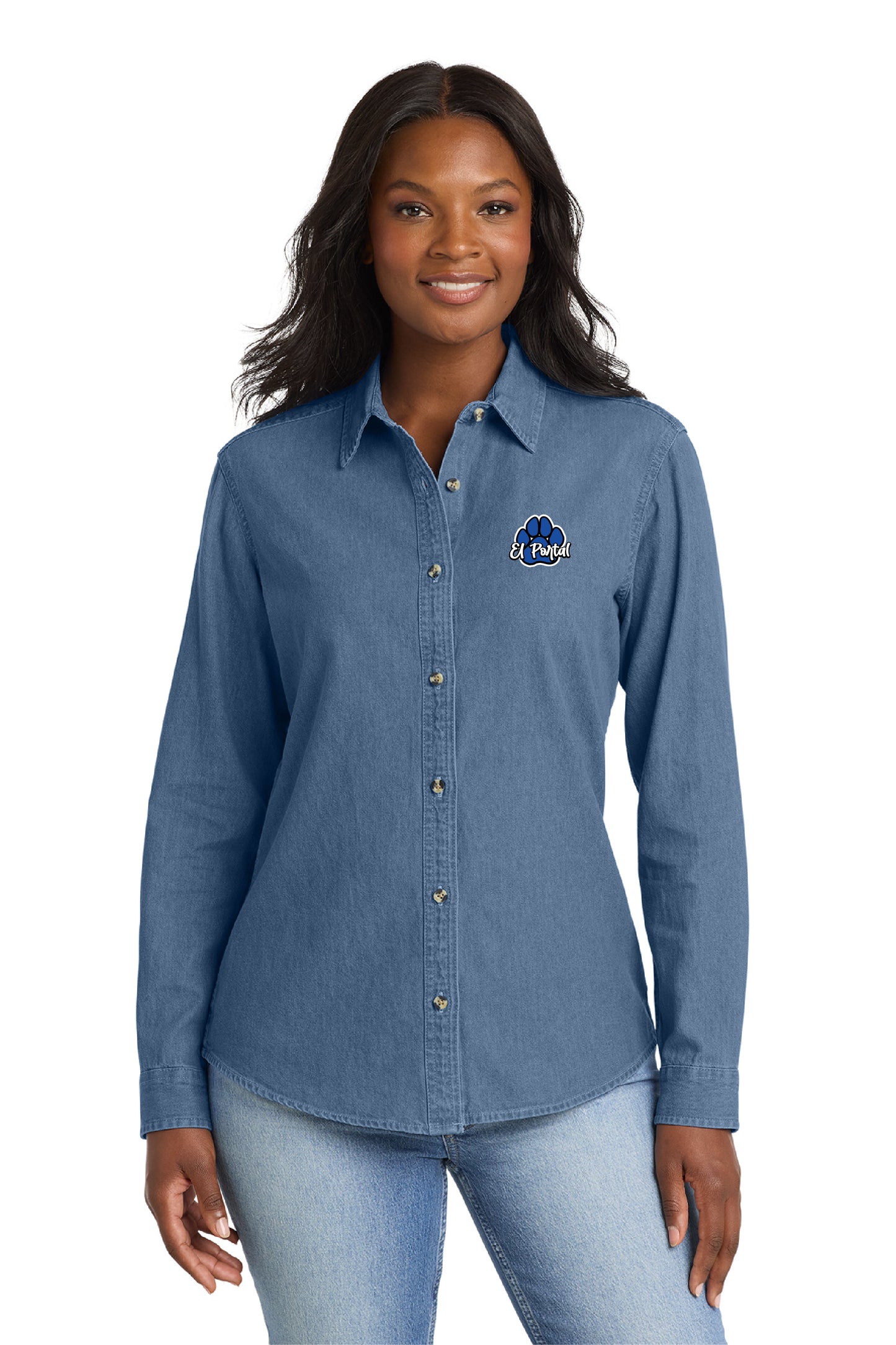 El Portal Staff | Women's Denim Long Sleeve Shirt
