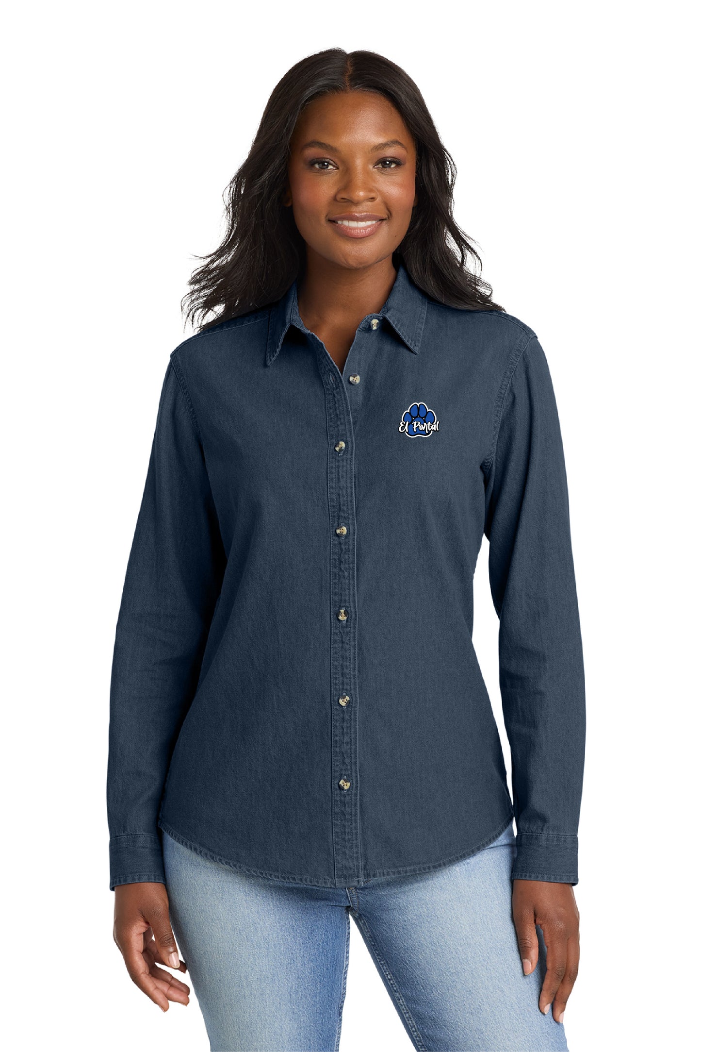 El Portal Staff | Women's Denim Long Sleeve Shirt