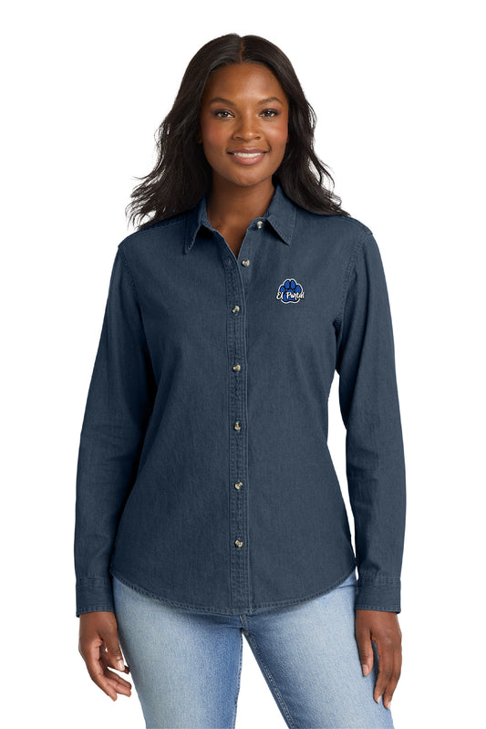 El Portal Staff | Women's Denim Long Sleeve Shirt