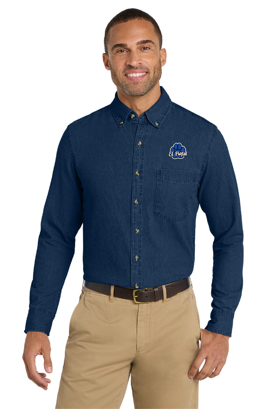 El Portal Staff | Men's Denim Long Sleeve Shirt