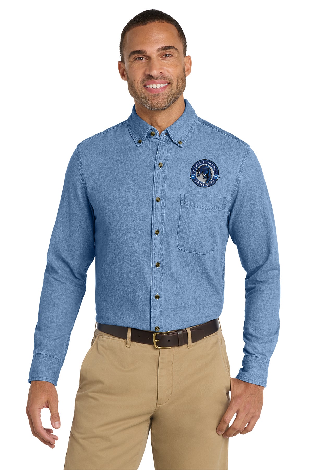 El Portal Staff | Men's Denim Long Sleeve Shirt