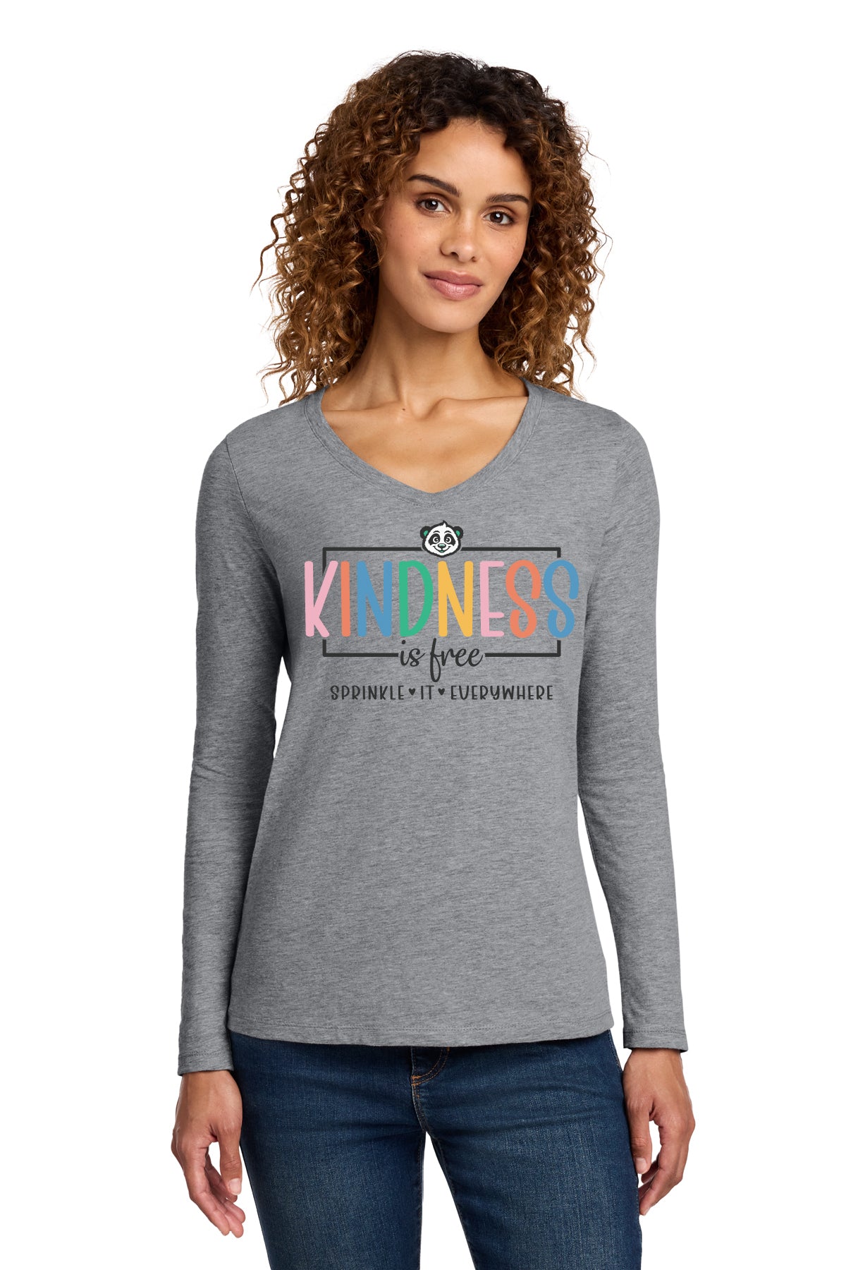 Acacia Staff Kindness | Ladies Long Sleeve Vneck