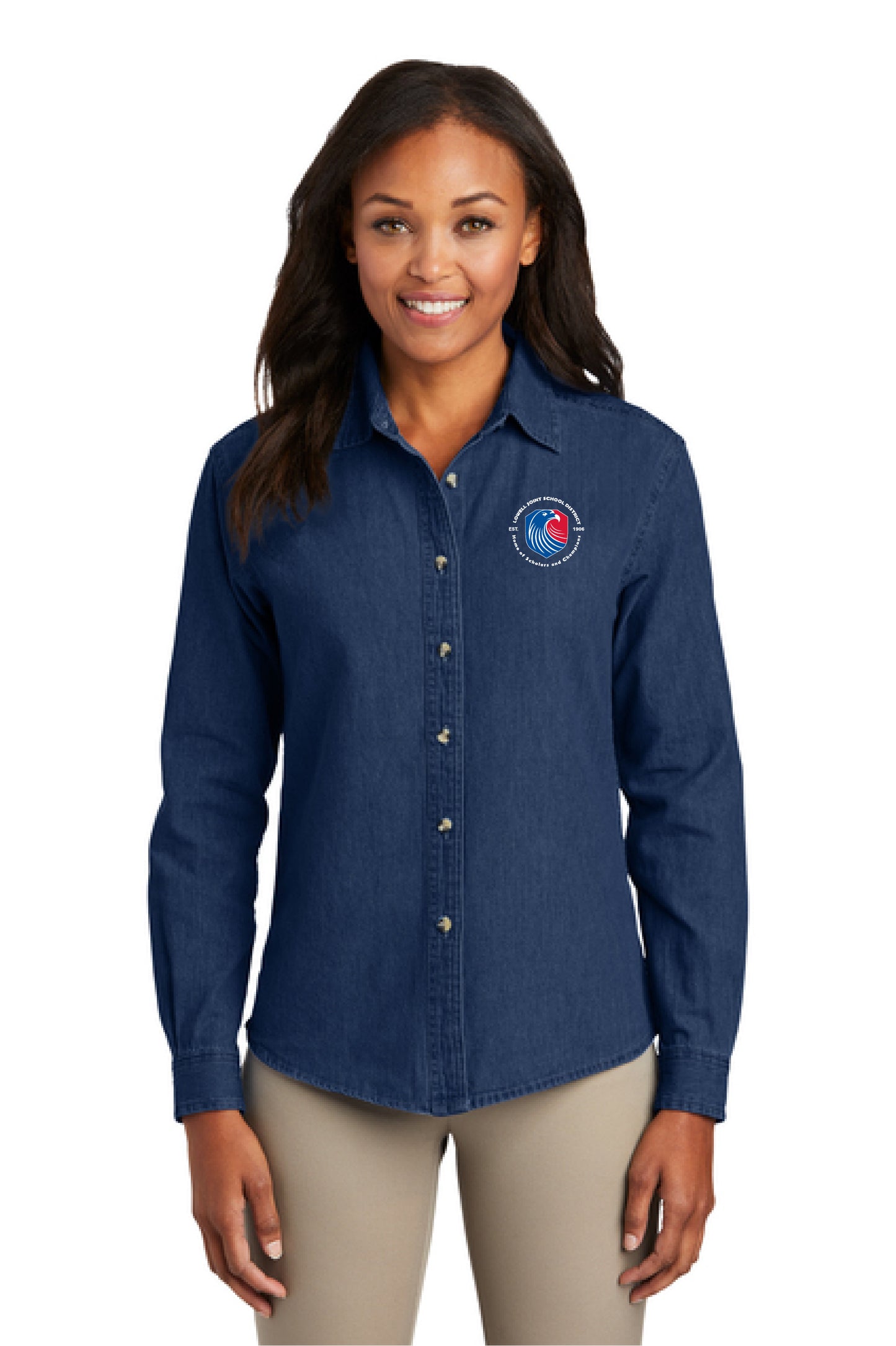 LJSD | Women's Denim Long Sleeve Shirt