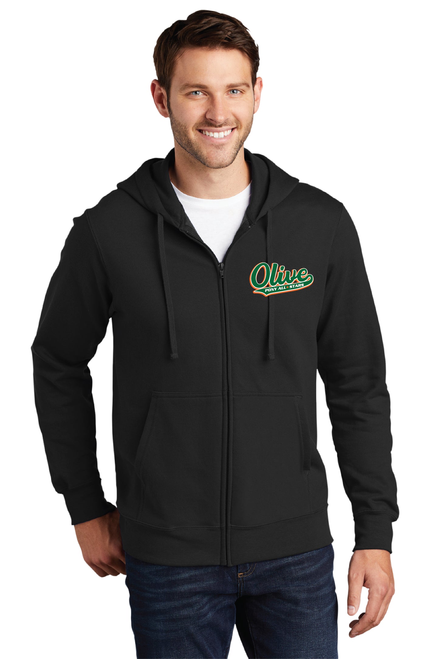 Olive AS | Unisex Zip Up Hooded Fleece