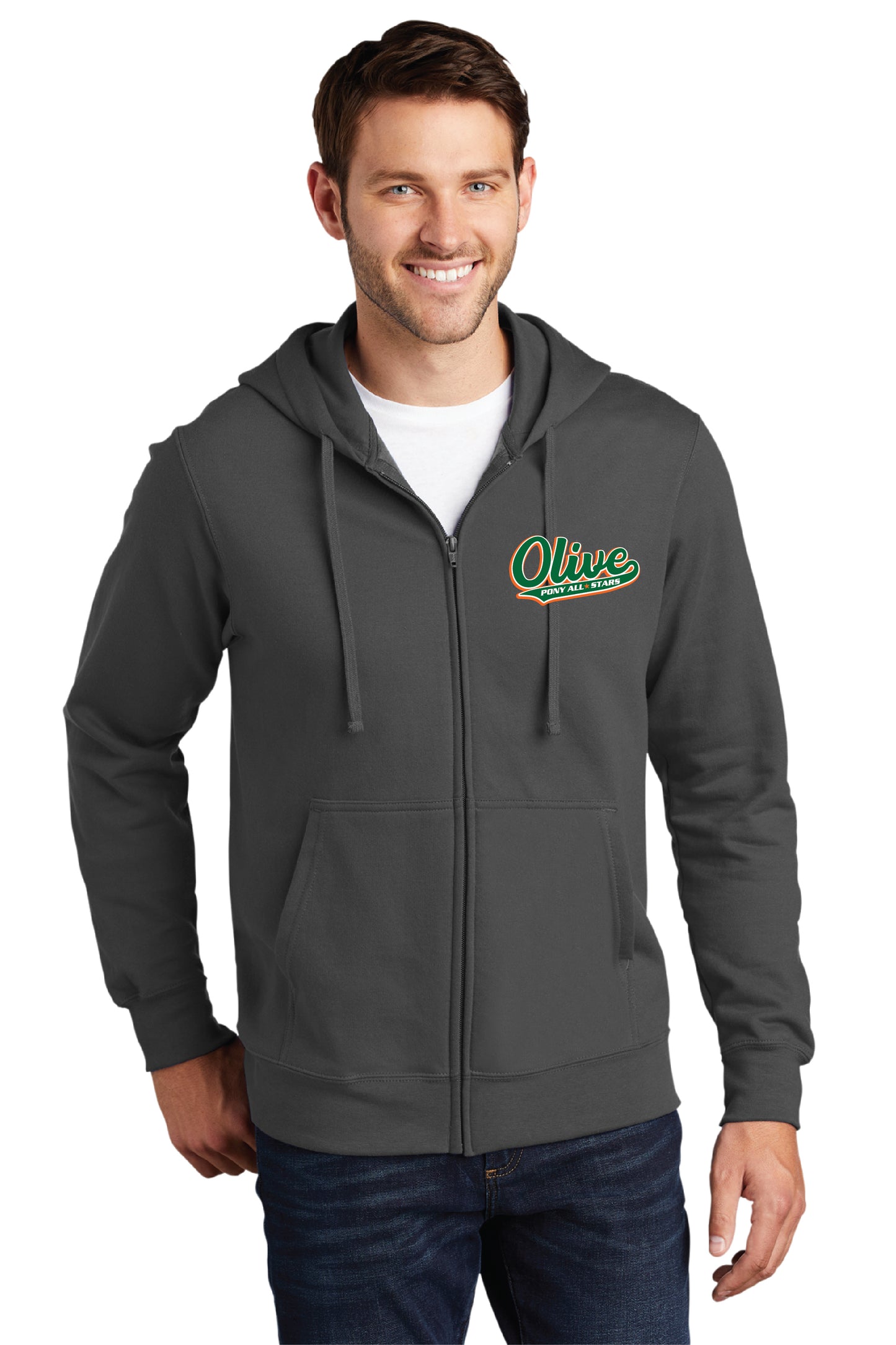 Olive AS | Unisex Zip Up Hooded Fleece