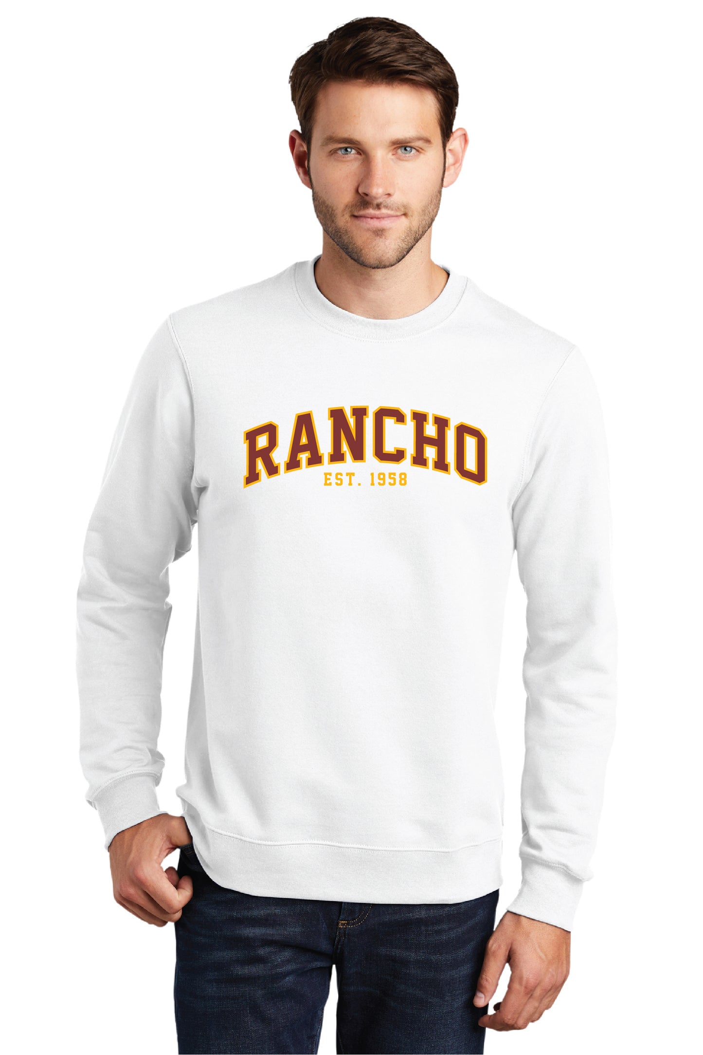 Rancho Rack Design 1 | Embroidered Unisex Crewneck Fleece