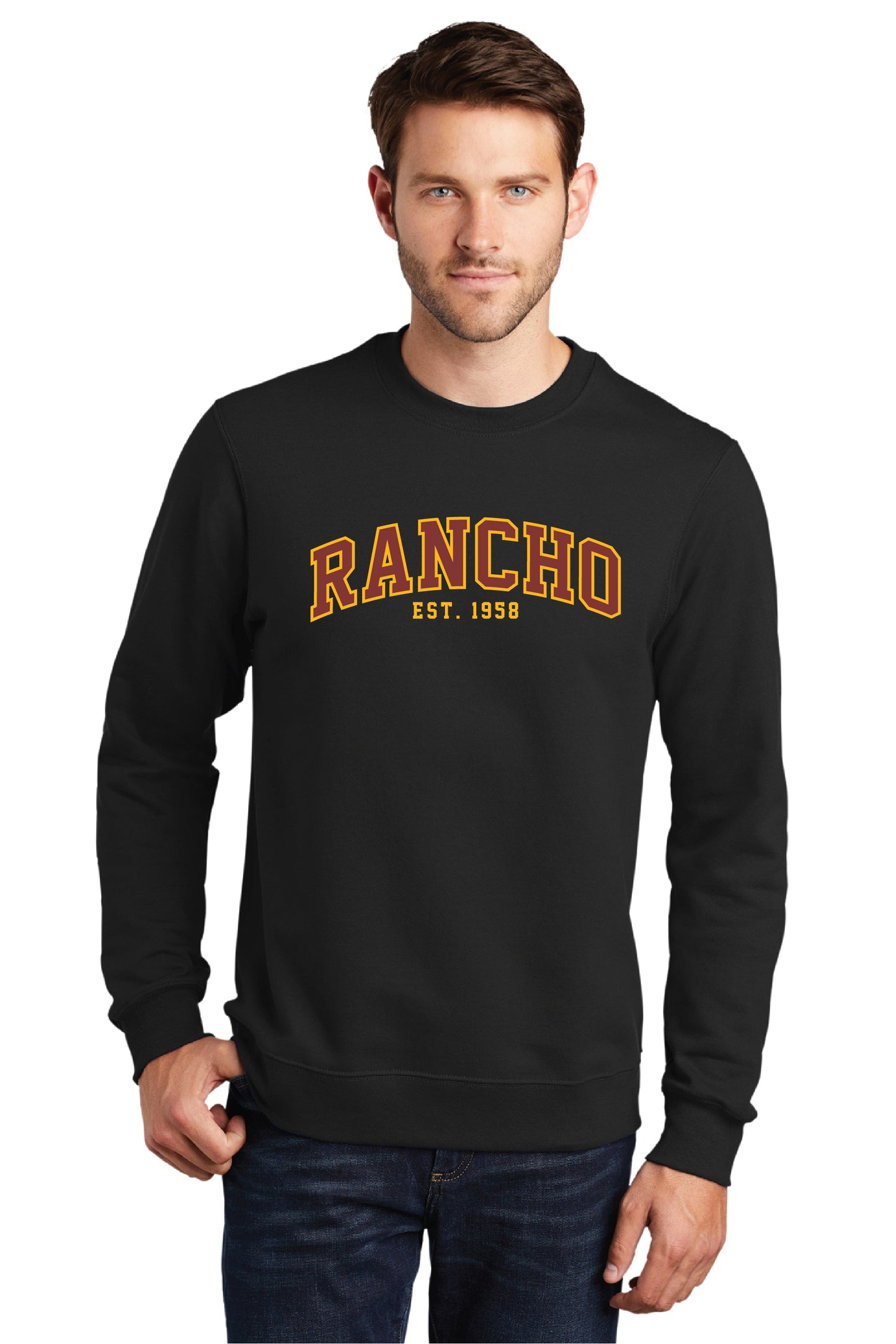 Rancho Rack Design 1 | Embroidered Unisex Crewneck Fleece