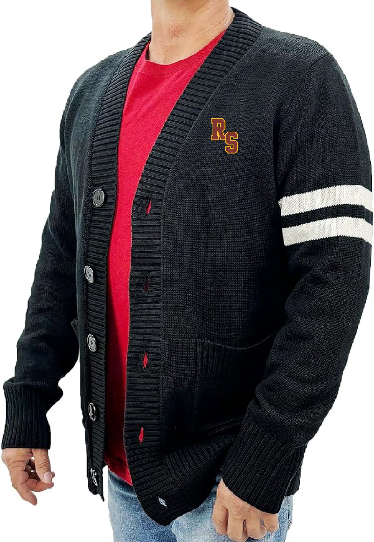 Rancho Staff | Men's Varsity Cardigan Sweater