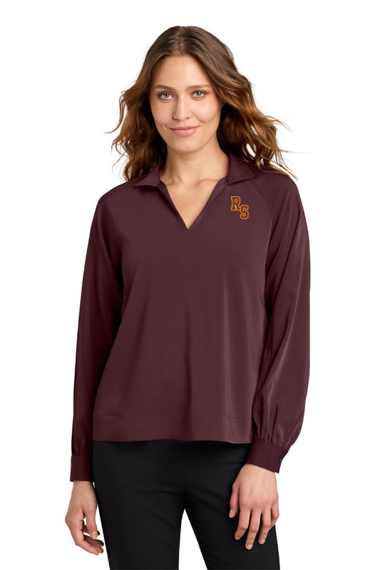 Rancho Staff | Womens Long Sleeve Popover Blouse