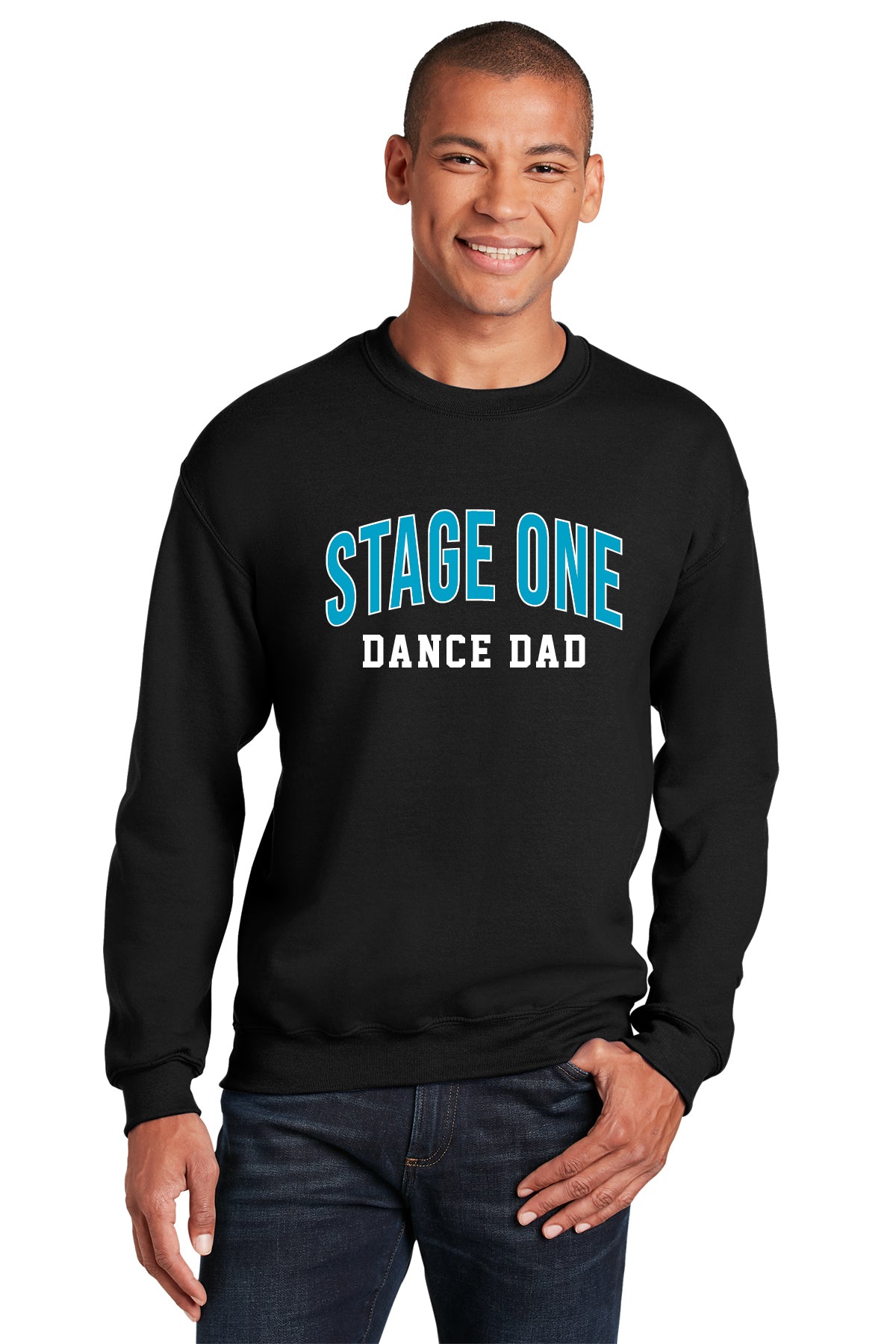 Stage One D2 Dad | Embroidered Unisex Crewneck Fleece