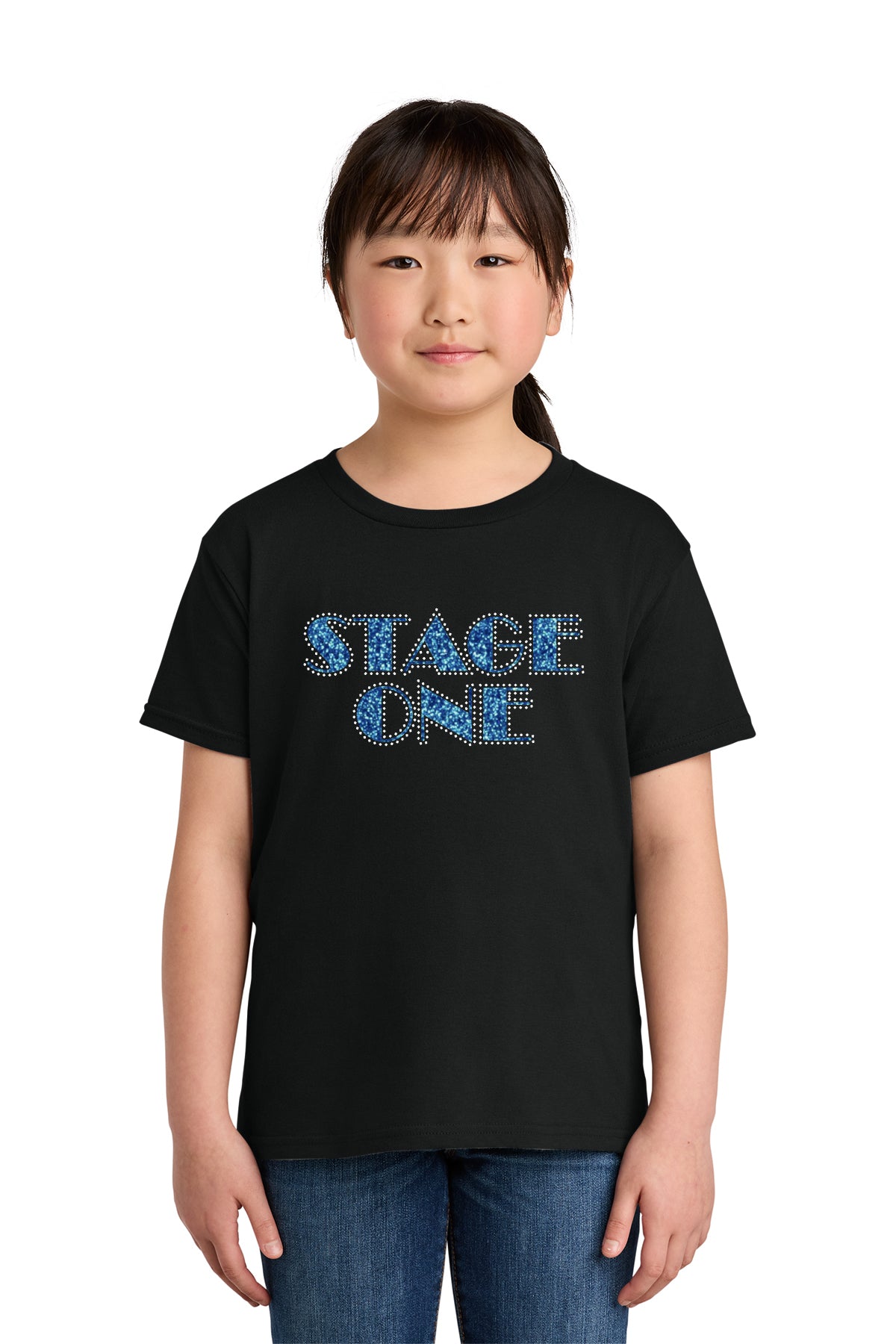Stage One D3 | Glitter w/Rhinestones Youth Softstyle Tshirt