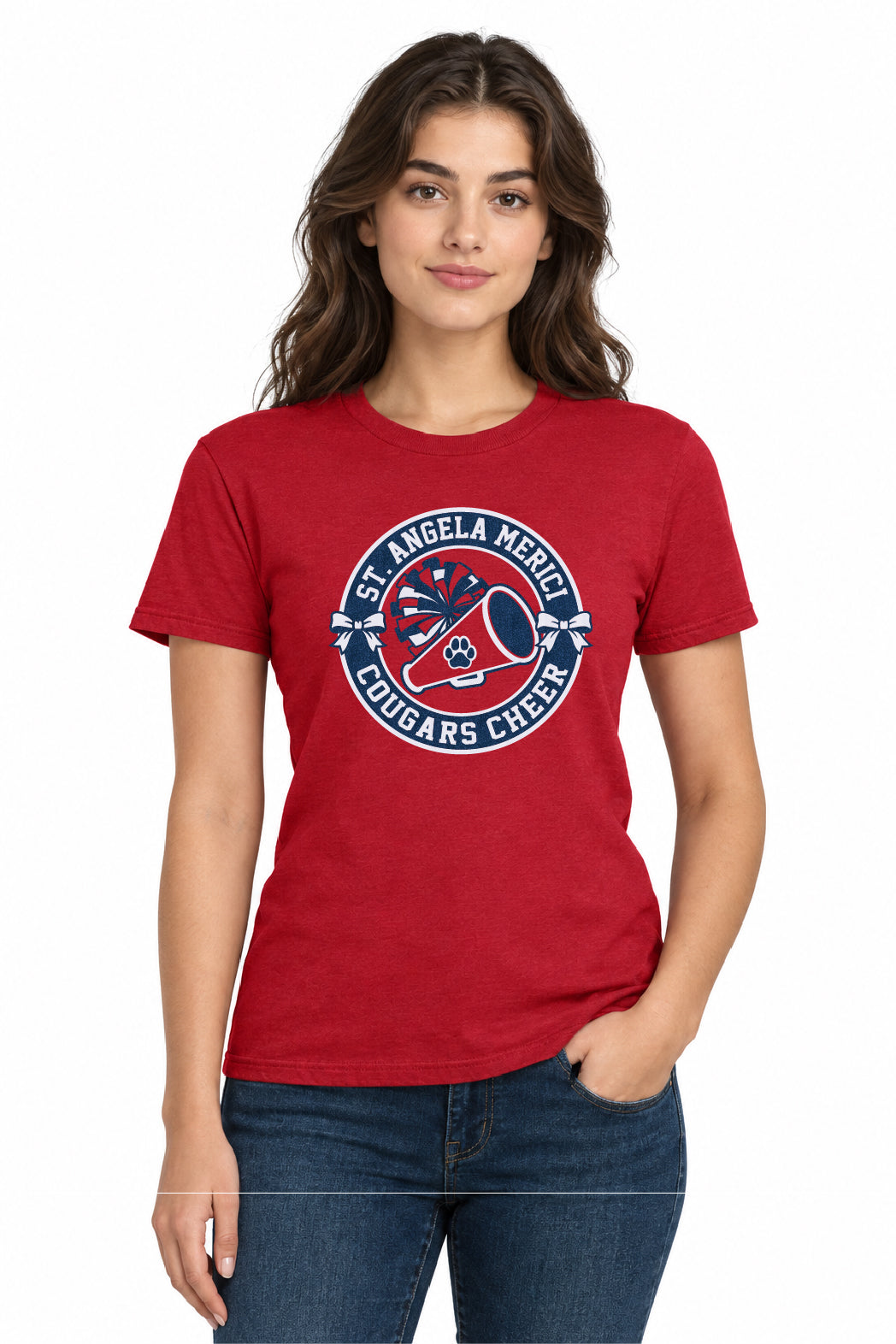 Cougars Cheer | Unisex Glitter Softstyle Tshirt