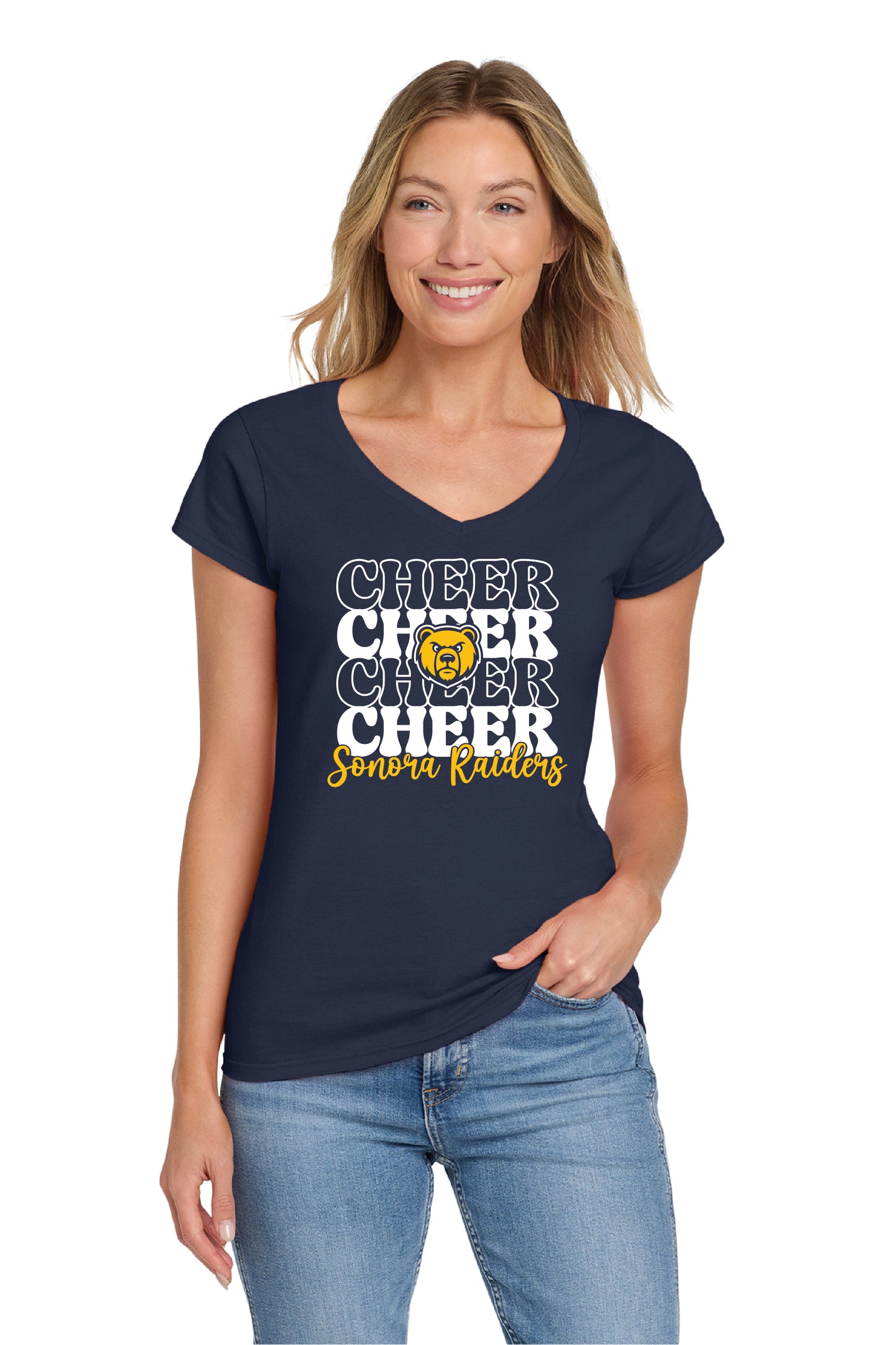 Sonora Cheer or Song D1 | Ladies Ringspun Vneck