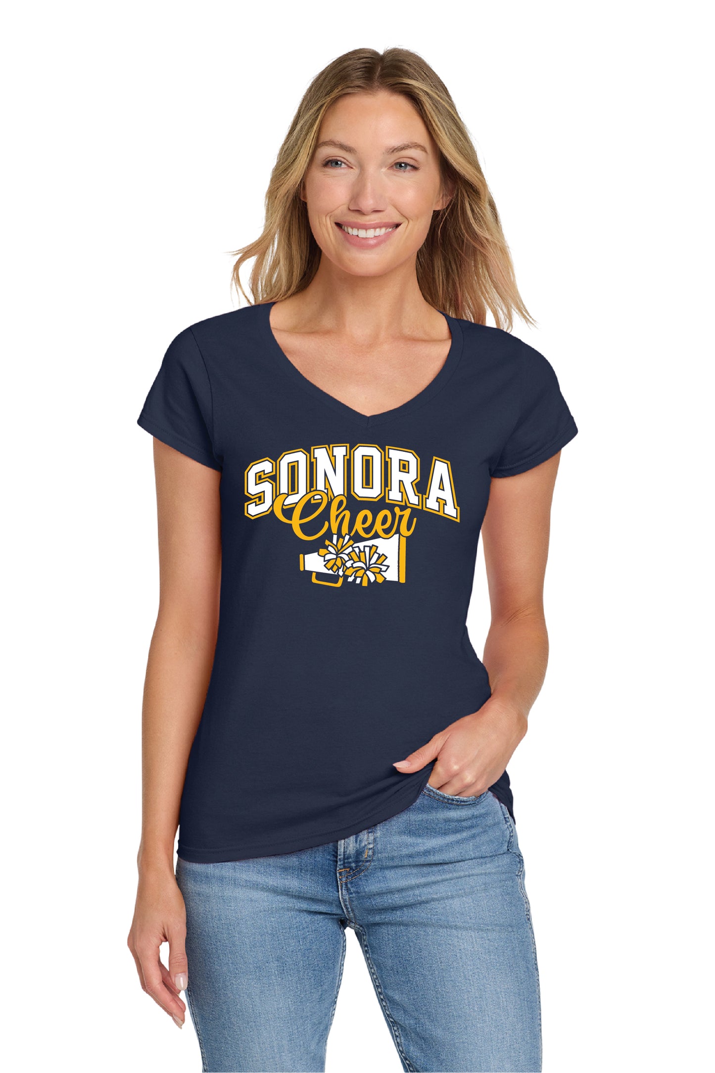 Sonora Cheer or Song D9 | Ladies Ringspun Vneck