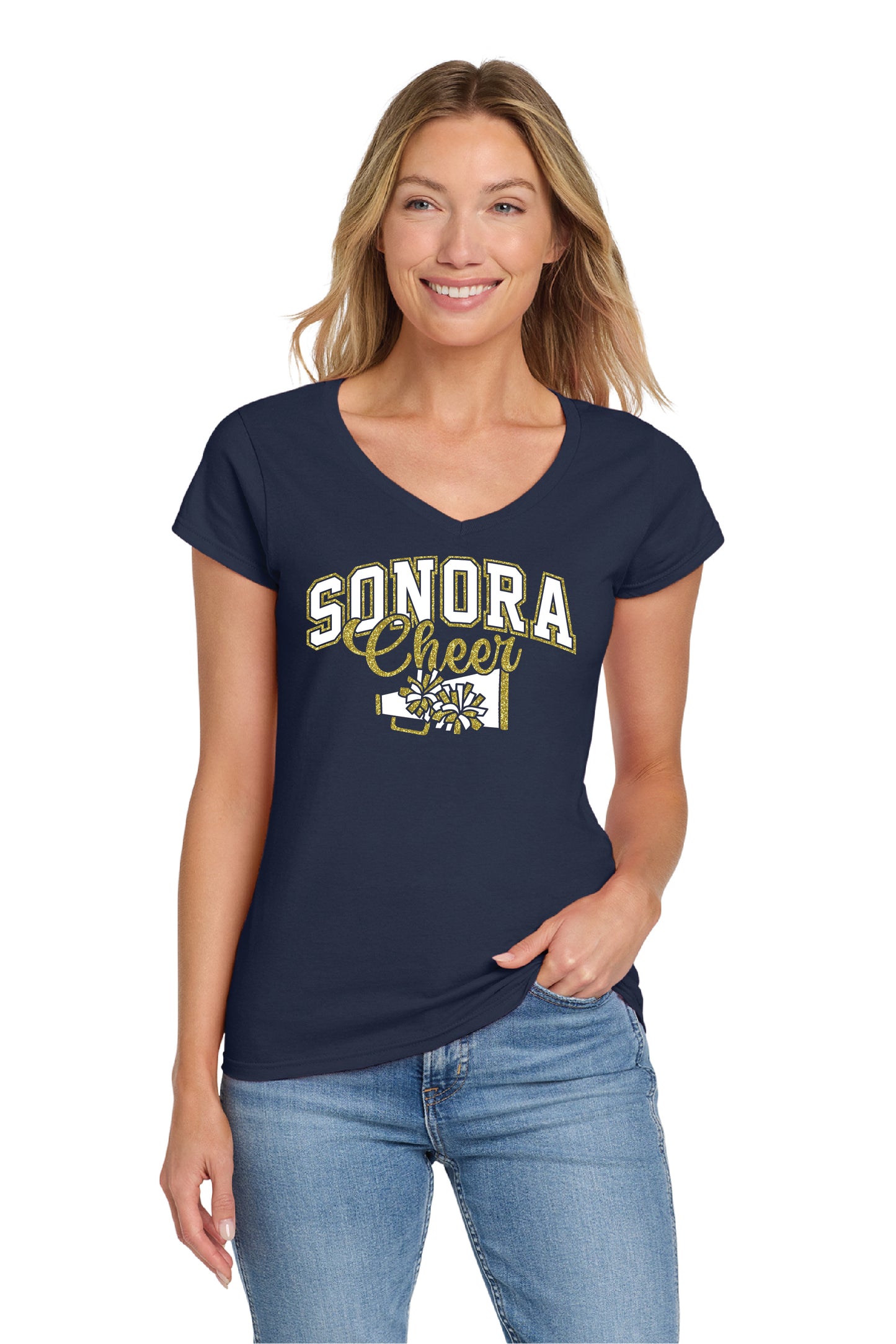 Sonora Cheer or Song D9 | Ladies Ringspun Vneck