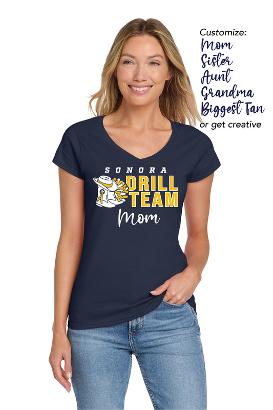 Sonora Drill Team Custom Script | Ladies Ringspun Vneck