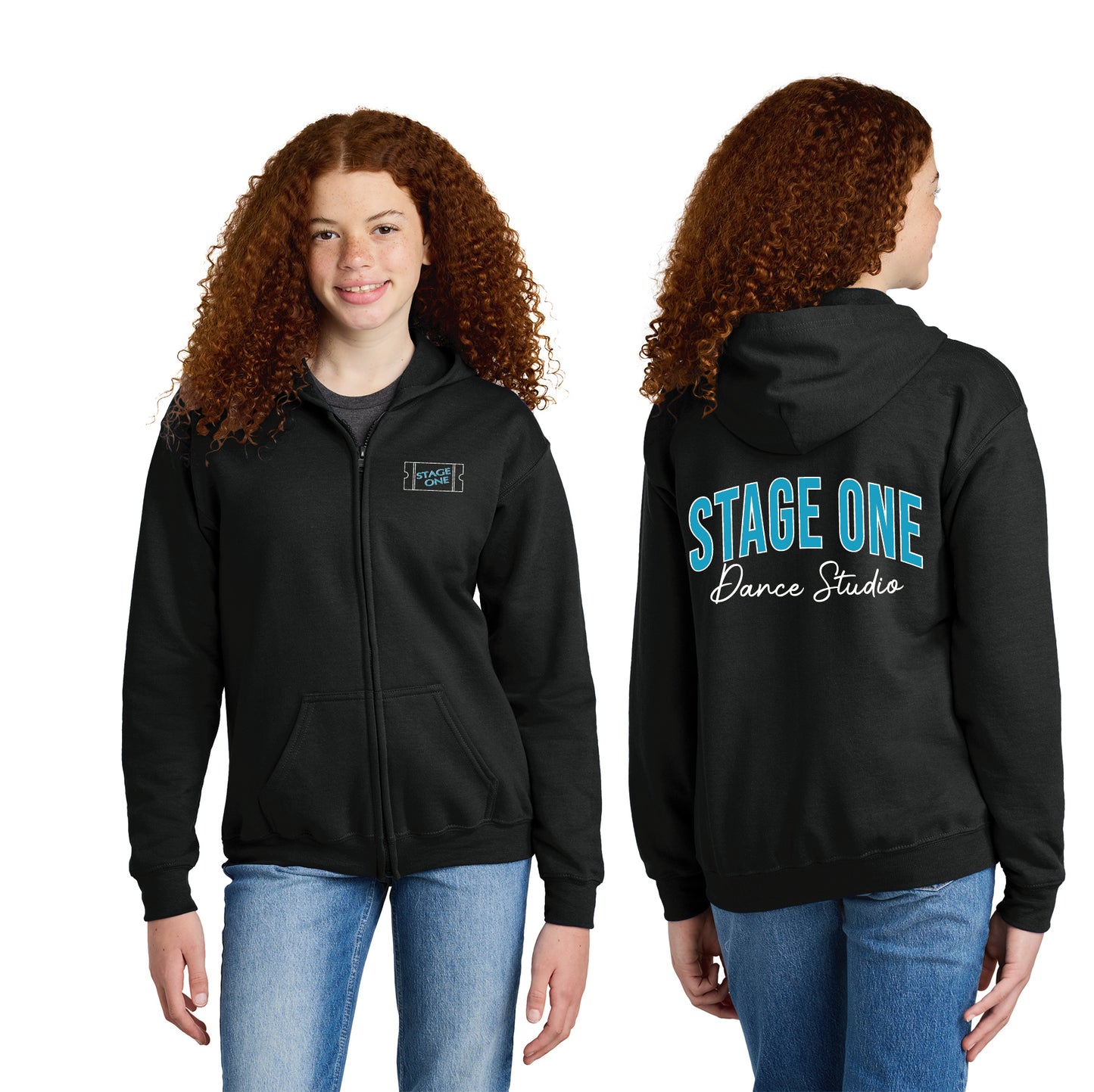 Stage One | Youth Zip Up Hooded Fleece