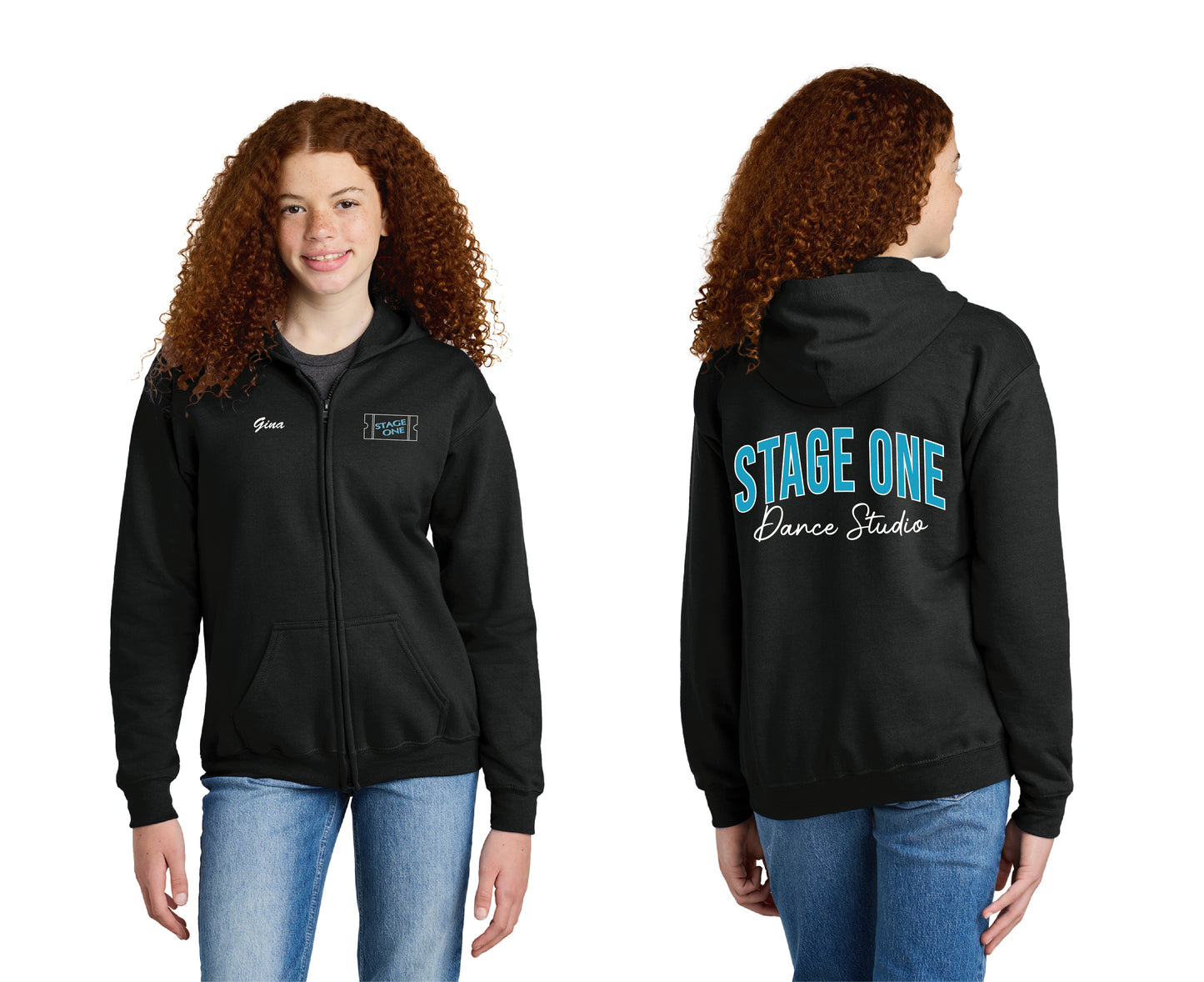 Stage One | Youth Zip Up Hooded Fleece