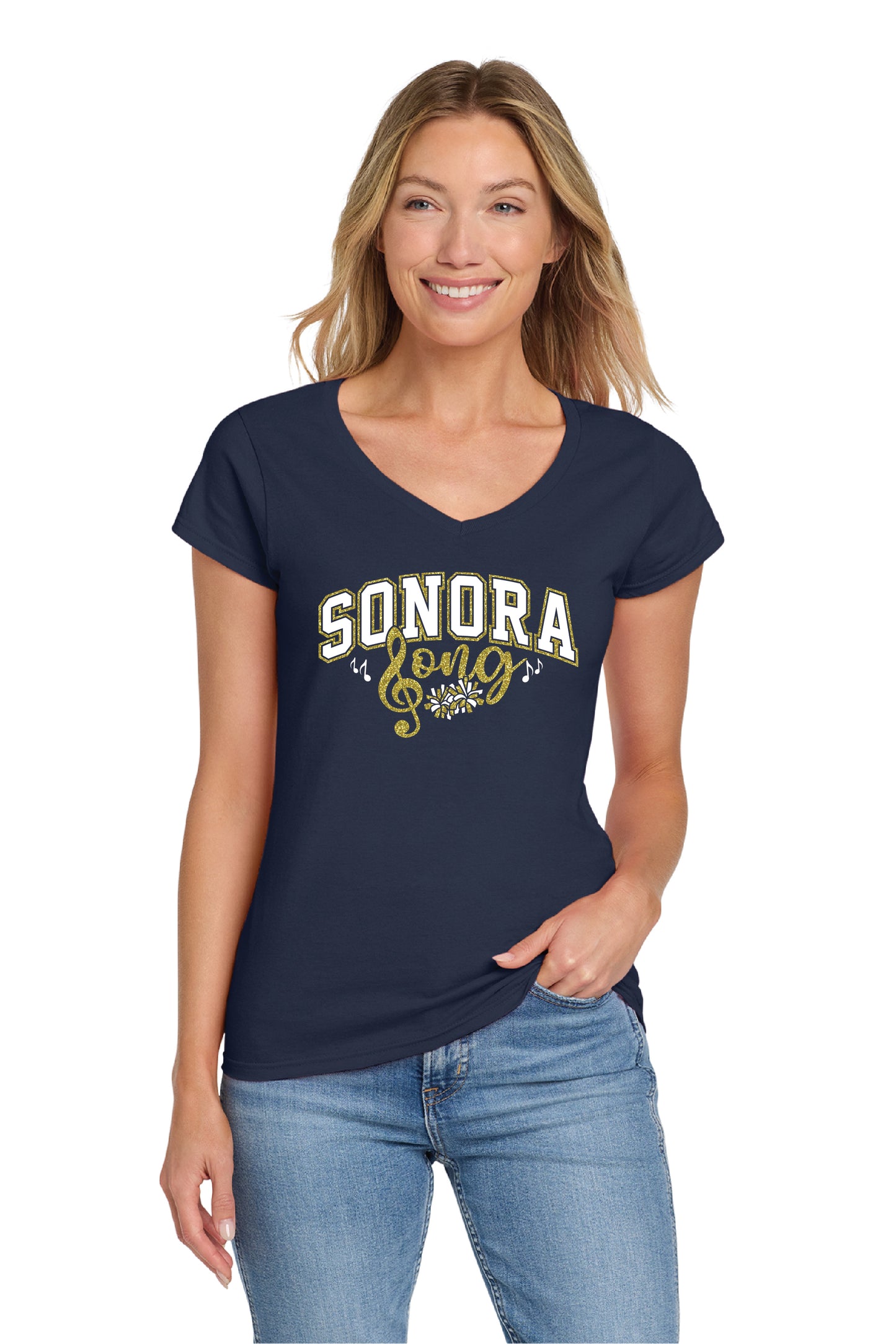 Sonora Cheer or Song D9 | Ladies Ringspun Vneck