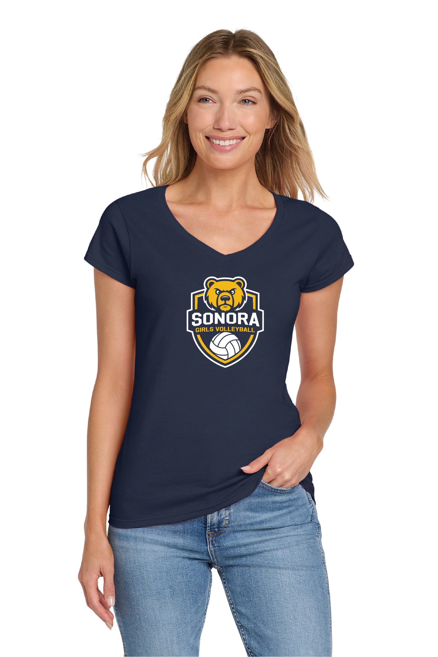 Sonora Girls Volleyball D2 | Ladies Ringspun Vneck