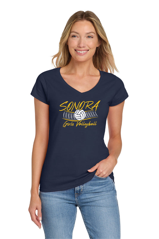 Sonora Girls Volleyball D4 | Ladies Ringspun Vneck